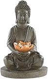 Lunartec Solar Budda: Solar-LED Deko Lampe Buddha für Garten & Terrasse, 28 cm (Buddha Figur)