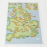 (Football Scratch Print) - Football Grounds Collect and Scratch Off Travel Map - Maps International - 29 x 42