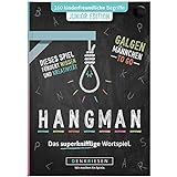 DENKRIESEN - Hangman - JUNIOR Edition - Galgenmännchen to GO | Spielblock | Kinderspiel | Reisespiel | Wichtelgeschenk | Geschenkidee | Rätselblock - Spiel ab 2