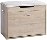 ts-ideen Schuhregal Sitzbank Gepolstert Flur Diele Schuhbank Eiche Sonoma Schuhschrank