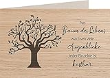 myZirbe Holzkarte - BAUM DES LEBENS - 100% handmade in Österreich - Postkarte, Geschenkkarte, Grußkarte, Klappkarte, Karte, Einladung, Holzart:E