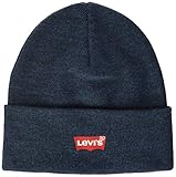 Levi's Herren RED BATWING EMBROIDERED SLOUCHY BEANIE Strickmütze, Blau (Navy Blue 17),