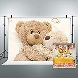 Riyidecor Teddybär-Puppen-Hintergrund, Stoff, Polyester, für Kinder, glücklich, warm, kuschelig, niedlich, brauner Bär, Puppen, Plüschspielzeug, Freunde, Party, Requisiten, Fotoshooting-Hinterg