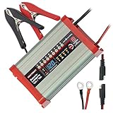 Dino KRAFTPAKET 136321 Batterieladegerät 10A-12V mit Camping-Funktion Nachtmodus und Memory-Speicher für KFZ PKW Auto Wohnmobil Wohnwagen Camper, Silb