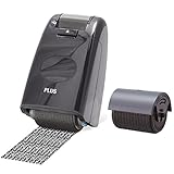 Plus Japan IS-500CM-IS-007CM Datenschutz Textschwärzer Sicherheits Set 1 Rollstempel und 1 Nachfüllkartusche, Farb