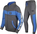 GUBA® HNL Trainingsanzug für Jungen und Mädchen, Fleece, mit Kapuze und Hose, 5–13 Jahre Gr. 13 Jahre, Anthrazitb