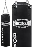 Bad Company Boxsack inkl. Vierpunkt Stahlkette I Canvas Punchingsack, gefüllt I 80 x 30