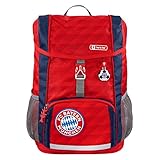 Step by Step Kid Rucksack-Set FC Bayern „Mia san Mia“, 3-teilig, rot, mit Reflektoren, ergonomisch, individualisierbar, für Kindergarten und Freizeit, für Jungen und Mädchen, 13 L