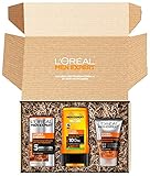 L'Oréal Men Expert Geschenkset für Männer mit Waschgel, Gesichtscreme und XL Duschgel mit Taurin, Energy Box mit Hydra Energy Feuchtigkeitspflege, erfrischendem Reinigungsgel und Bodywash, 3-teilig