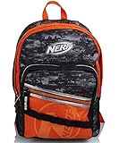 Zaino Doppio Scomparto, Nerf Nation Unica, Nero e Arancione, Scuola & Tempo Lib