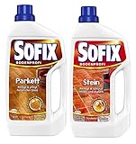 Sofix Bodenreinigungs-SET, Bodenreiniger (1 x 1 Liter Steinbodenreiniger) & (1 x 1 Liter Parkettreiniger)