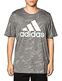 adidas M E AOP T T-Shirt für Herren L grau/weiß (grpumg/weiß)