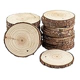 Ideen mit Herz Deko-Baumscheiben | 0,6 cm stark | Holzscheiben | runde Holzplatten (Ø8cm bis Ø9cm | 25 Stück)