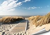 ARTBAY EIN Weg zum Meer - Poster XXL - 118,8 x 84 cm | Nordsee | Strand | Natur Poster | Premium Q