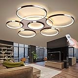 LED Deckenleuchte Wohnzimmerlampe Dimmbar Deckenlampe Mit Fernbedienung 106W Modern Decke Schlafzimmerlampe Acryl Lampenschirm Aluminium Design Lampe Esszimmerlampe Bürolampe Küchelampe,B
