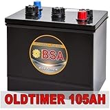 BSA 6V 105Ah Oldtimer Batterie Autobatterie für Oldtimer 6 Volt ersetzt 84Ah 96Ah 102