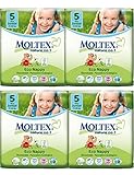 Packung mit 4 Moltex Junior Windeln Größe 5 (104 Windeln)