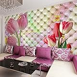 Mode Interieur Blumendesign Modern Soft Pack Stereo Tulpen Foto Wandmalerei Wohnzimmer Schlafzimmer Dekor fototapete 3d Tapete effekt Vlies wandbild Schlafzimmer-430cm×300