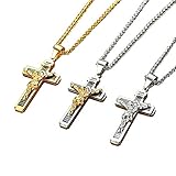 Beglie Halskette für Unisex Kreuz Jesus Edelstahl Anhänger Halsketten Silber Kette Herz Unendlichk