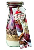 Backmischung im Glas für Lebkuchen-Himbeer-Crumble – Raffinierte Geschenkidee für Backfreunde – Backzutaten im Weckglas für die einfache Zubereitung – Gourmet Back-Mischung von Feuer & G