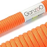 Paracord 550 Seil Orange | 31 Meter Nylon-Seil mit 7 Kern-Stränge | für Armband | Knüpfen von Hunde-Leine oder Hunde-Halsband zum selber machen | Seil mit 4mm Stärke | Mehrzweck-Seil | Survival-Seil | Parachute Cord belastbar bis 250kg (550lbs) - Marke G