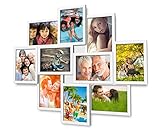 Artepoint Fotogalerie für 10 Fotos 13x18 cm - 3D Optik - 1002 Bilderrahmen Bildergalerie Fotocollage Rahmenfarbe Weiß