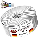 Von 5 bis 100m Telekommunikationskabel J-Y(ST) Y 6X2X0,8 Telefonleitung Klingelleitung Fernmeldeleitung (20m)