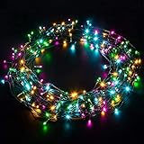 Elegear Bunt Lichterkette Außen 20M 200 LEDs Lichterkette Außen 8 Modi Weihnachtsbeleuchtung für Innen Außen IP44 Außenlichterkette für Weihnachten Deko Geburtstag Feiertag Party Hotel G