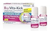 tetesept B12 Vita-Kick Trinkampullen – Intensiv-Kur für schnelle Energie & Leistungsfähigkeit – Vitamin B12 Ampullen mit Eiweiß-Bausteinen– Wochenpackung à 7 Trink