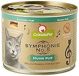 GranataPet Symphonie No. 5 Huhn PUR, Katzenfutter ohne Getreide & Zuckerzusätze, Filet in natürlichem Gelee, delikates Nassfutter für Katzen, 6 x 200 g