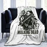 GmCslve Walking Dead Flanell-Decken aus Mikrofaser, superweich, flauschig, warm, Decke für Betten und Sofas, 125 x 100 cm (50 X 40in)