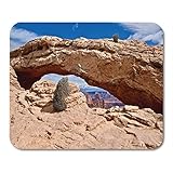 Mauspads Natursandsteinbogen Panoramablick Mesa Canyonlands National Park Mauspad für Notebooks, Desktop-Computer Matten Bü