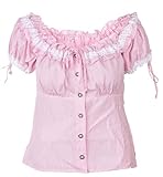 Ramona Lippert Bluse, Trachtenbluse Micha rosa Gr. 42