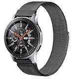ZGCE Armband Kompatibel mit Samsung Galaxy Watch 46mm / Galaxy Watch 3 45mm, 22mm Metall Armband für Samsung Gear S3 Frontier/Gear S3 Classic (Schwarz)
