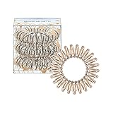 invisibobble Original Haargummis Bronze Me Pretty I 3x Spirale Haargummis bronze für Mädchen und Damen I starker Halt und haarschonend I das Original, designed im Herzen Mü