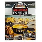 Food-United Schweizer-Käse Appenzeller-Fondue-Käse 4x 400g Swiss Schweizer Käsefondue mit Appenzeller für Fondue-Topf oder Caquelon cremig fein-herb