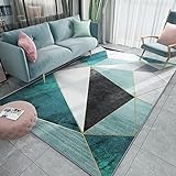 Teppich sitzecke Teppich weiß marmor textur blau grün geometrisches minimalistisches Design Wohnzimmer Teppich deko Tisch Wohnzimmer Teppich für den Balkon 120x170