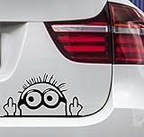 wDesigns Autoaufkleber Minion Stinkefinger Tuning Aufkleber Sticker JDM OEM 15x9