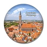'N/A' Landshut Kathedrale Deutschland 3D Kühlschrankmagnet Whiteboard Magnet Souvenir Kristallg