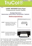 Tattoo – Transferfolie FÜR DIE Haut - zum aufkleben und selbst gestalten - für Laserdrucker und Kopierer (A4 – 5 Blatt) - T