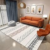 BCDALN Four Seasons Carpets Wohnzimmer Sofa Teppich Nordic Schmutzabweisend Ins Style Couchtisch Große Bodenmatte Moderner Minimalist Karierter Teppich Yogamatte Tepp