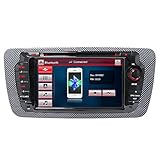 Junhua 7' Autoradio mit Touchscreen DVD GPS Navigation Multimedia Player Bluetooth DAB Musik Lenkradsteuerung FÜR SEAT Ibiza 6j 2009-2013 (Radio)