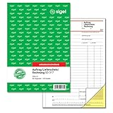 SIGEL SD017 Kombinationsbuch, Auftrag / Lieferschein / Rechnung A5, 2x40 Blatt, selbstdurchschreib