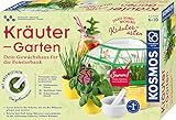 KOSMOS 632090 - Kräuter-Garten, Züchte duftende Kräuter auf der Fensterbank, Mit Gewächshaus und Mörser aus Porzellan, Experimentierkasten für Kinder ab 6 J