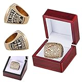 1998 'Denver Football Team Championship Ring mit Holzkiste Offizielle Replica Champions Rings 'Broncos Fans Collection Geschenke für Herren Kinder Freunde Väter - Größe 11#