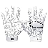 Cutters Game Day Receiver Glvs White Topo L/XL, Erwachsene: L/XL