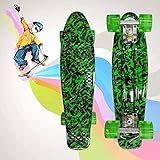 SLM-max Kinder Skateboard Fahren,Skateboard Penny Board Skateboard für Kinder 22' Deck Brush Street Tricks Skateboard Teens Anfänger Mädchen Jungen Kinder Teens Erw