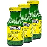 Hitchcock - 3er Pack Premium Zitronensaft Zitrone Pur 100% Direktsaft - Saft aus ca. 6 Zitronen in 0,2 Liter G