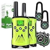 Monte Stivo® Walkie Talkie für Kinder | 8-teiliges Set mit Kompass & Badge | Als Geschenk Outdoor Spielzeug für Junge M