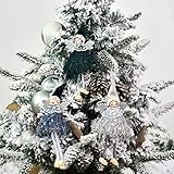 ZSWQ Pack of 6 Christmas Hanging Ornament Angel Dolls Cute Dolls for Christmas Tree, Christmas Angel with Plush Feathers for Hanging Pendants, Tree Decoration, Party D